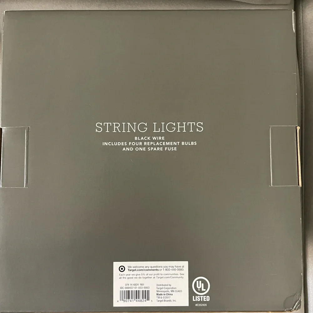 New! Target Threshold Black Geometric String Lights